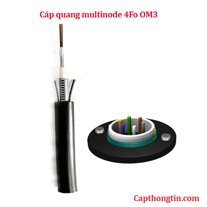 Cáp quang mulimode 4Fo OM3 ( 4Fo , 4 sợi , 4 core )