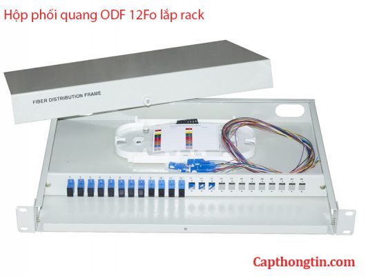 Hộp phối quang ODF 12FO lắp rack sản xuất kích thước nhỏ gọn