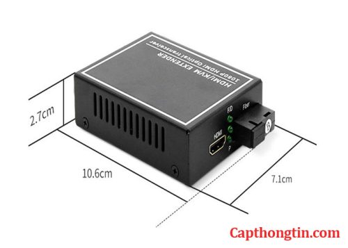 Kích thước Bộ chuyển đổi HDMI sang cáp quang không USB 1080P