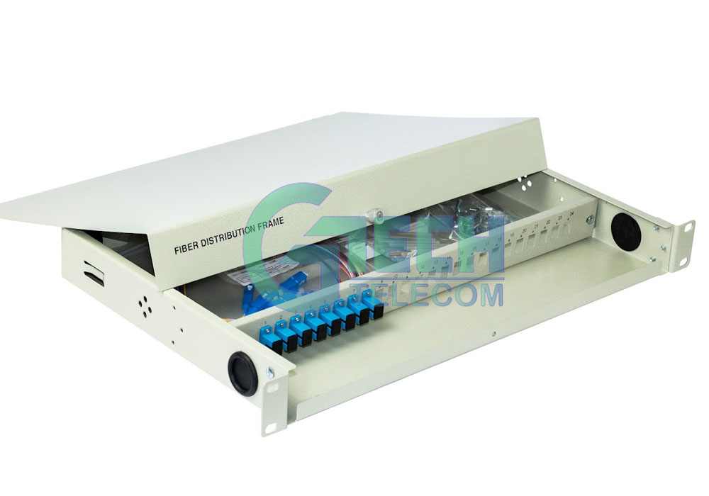 Hộp phối quang ODF 8Fo lắp rack chuẩn SC/UPC