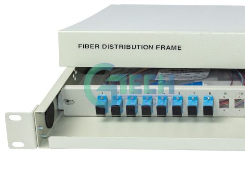 Hộp phối quang ODF 8Fo lắp rack SC/UPC đầy đủ phụ kiện