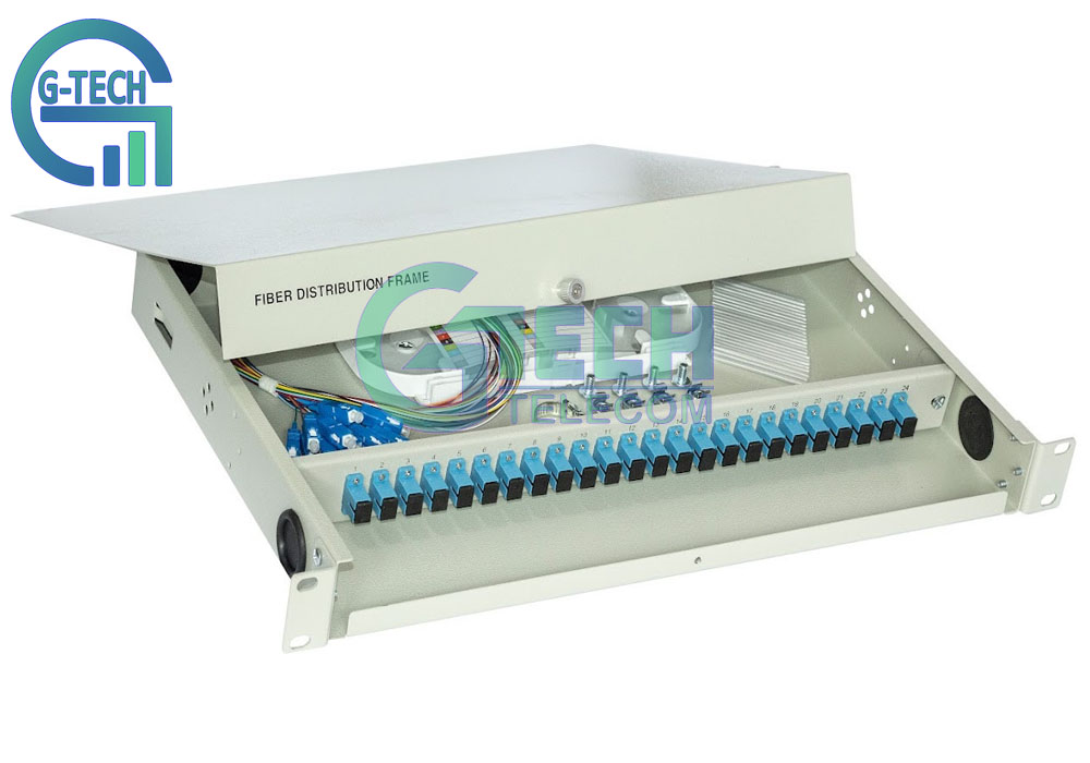 Hộp phối quang ODF 24Fo lắp rack SC-UPC