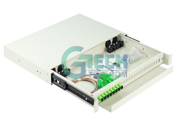Hộp phối quang ODF 8Fo lắp rack Khay trượt