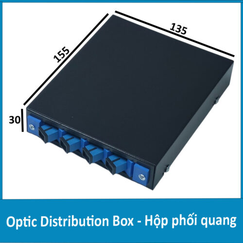 Hộp phối quang ODF 4FO chuẩn SC/UPC chất liệu sắt
