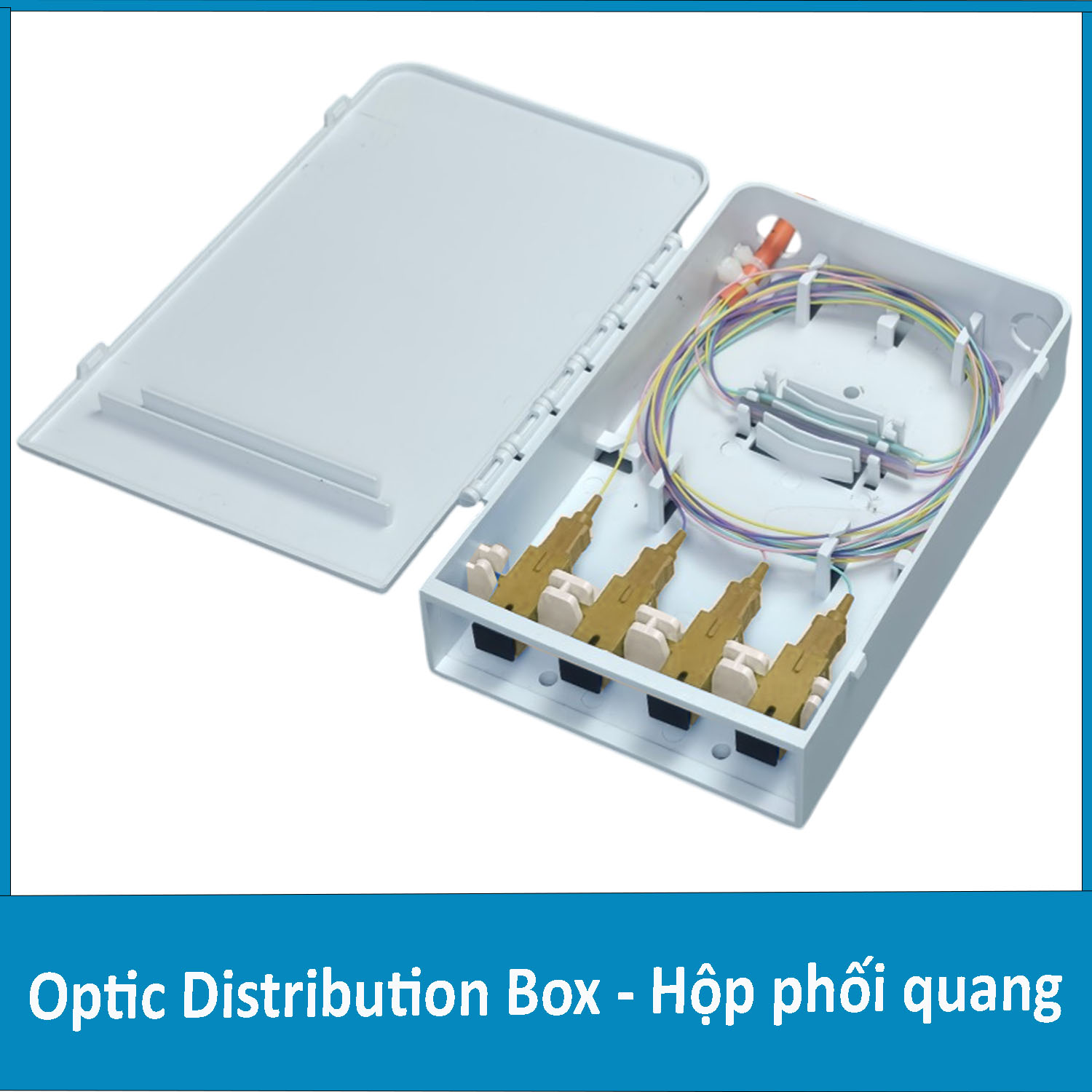 Hộp phối quang ODF 4FO nhựa CTT -4 Hộp phối quang ODF 4Fo nhựa chuẩn SC Multimode ( OM2 , OM3 )