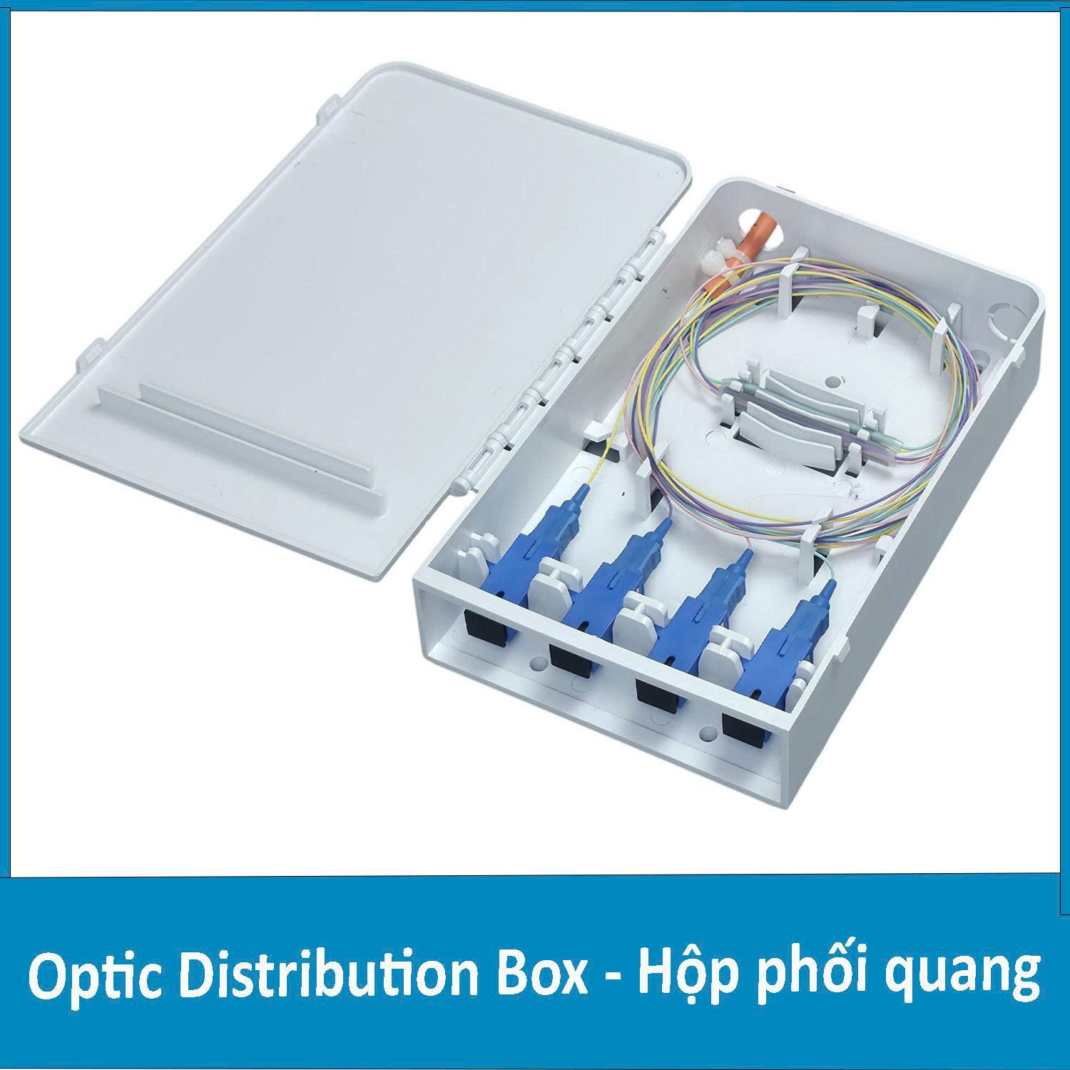 Hộp phối quang ODF 4Fo nhựa chuẩn SC/UPC