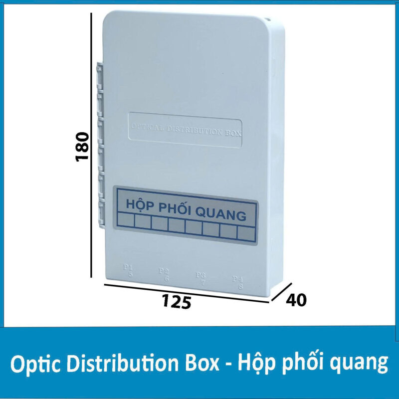 Hộp phối quang ODF 8Fo nhựa chuẩn LC Multimode (OM2, OM3)