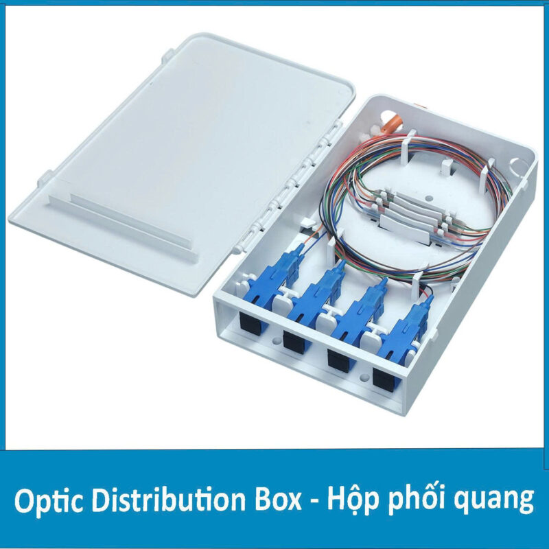 Hộp phối quang ODF 8Fo nhựa chuẩn SC/UPC
