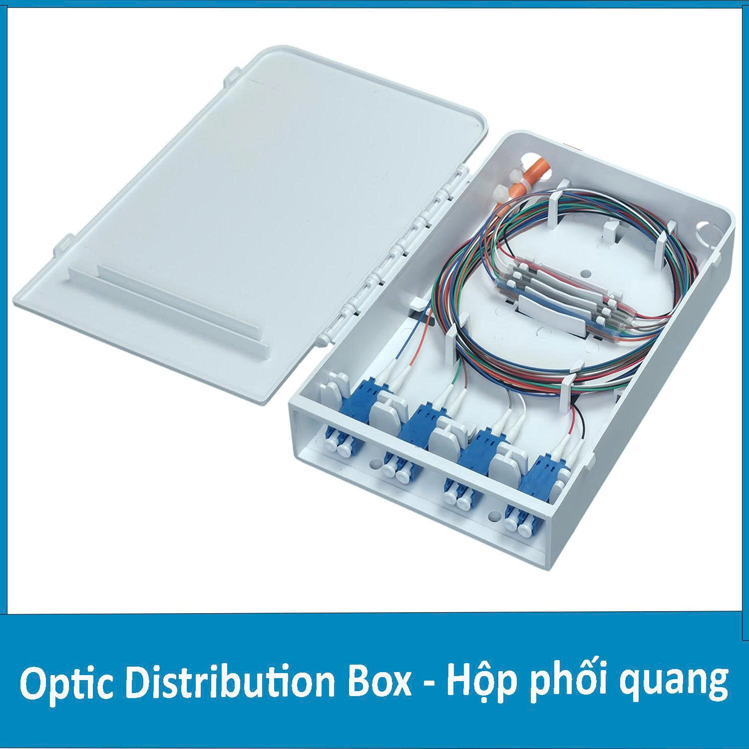 Hộp phối quang ODF 8Fo nhựa chuẩn LC/UPC