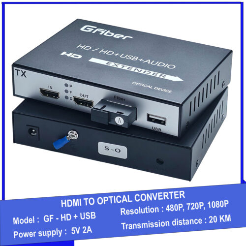 Bộ kéo dài HDMI sang cáp quang có cổng USB cổng quang SC