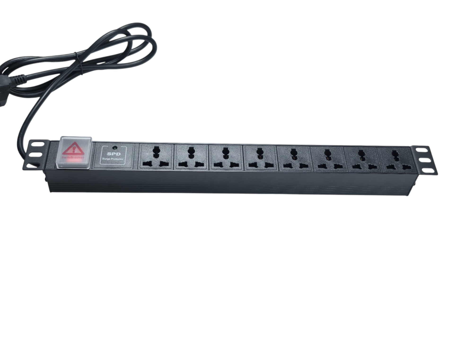 Thanh nguồn PDU 8 ổ chống sét ( SPD Surge Protector ) 1U gắn rack 19"