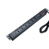 Thanh nguồn PDU 6 ổ chống sét ( SPD Surge Protector ) 1U gắn rack 19
