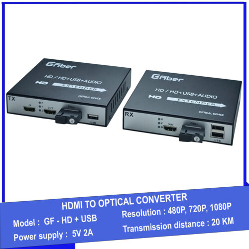 Bộ kéo dài HDMI sang cáp quang có cổng USB cổng quang SC