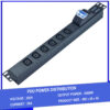 Thanh nguồn PDU 6 ổ cắm chuẩn C13 có APTOMAT MCB gắn rack 19