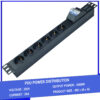 Thanh nguồn PDU 6 ổ cắm chuẩn châu âu có MCB gắn rack 19
