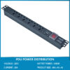 Thanh nguồn PDU 6 ổ chống sét ( SPD Surge Protector ) 1U gắn rack 19