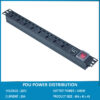Thanh nguồn PDU 8 ổ chống sét ( SPD Surge Protector ) 1U gắn rack 19