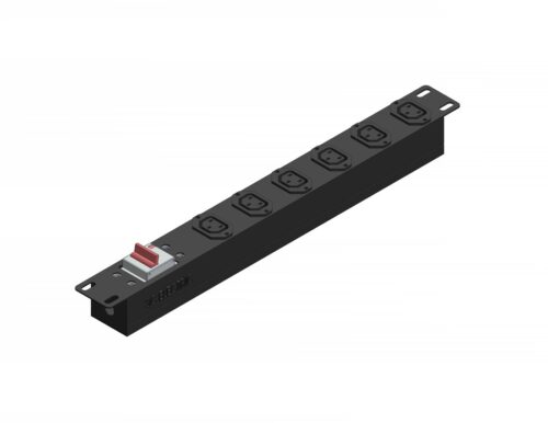 Ổ cắm điện, Thanh nguồn PDU 6 ổ cắm chuẩn C13 có APTOMAT MCB gắn rack 19"