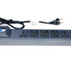 Ổ cắm điện, Thanh nguồn PDU 6 ổ chống sét ( SPD Surge Protector ) 1U gắn rack 19