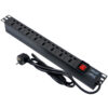 Ổ cắm điện, Thanh nguồn PDU 8 ổ cắm đa dụng 1U gắn rack 19″