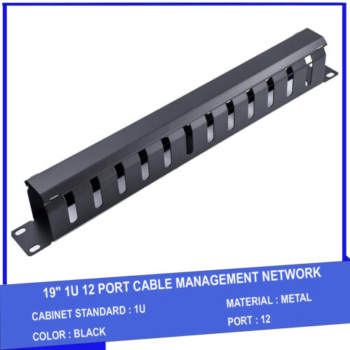 Thanh quản lý cáp 12 Port 1U 19 inch