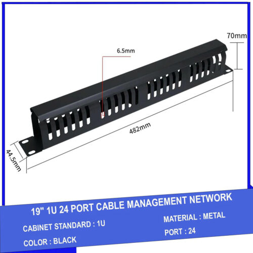 Thanh quản lý cáp 24 Port 1U 19 inch