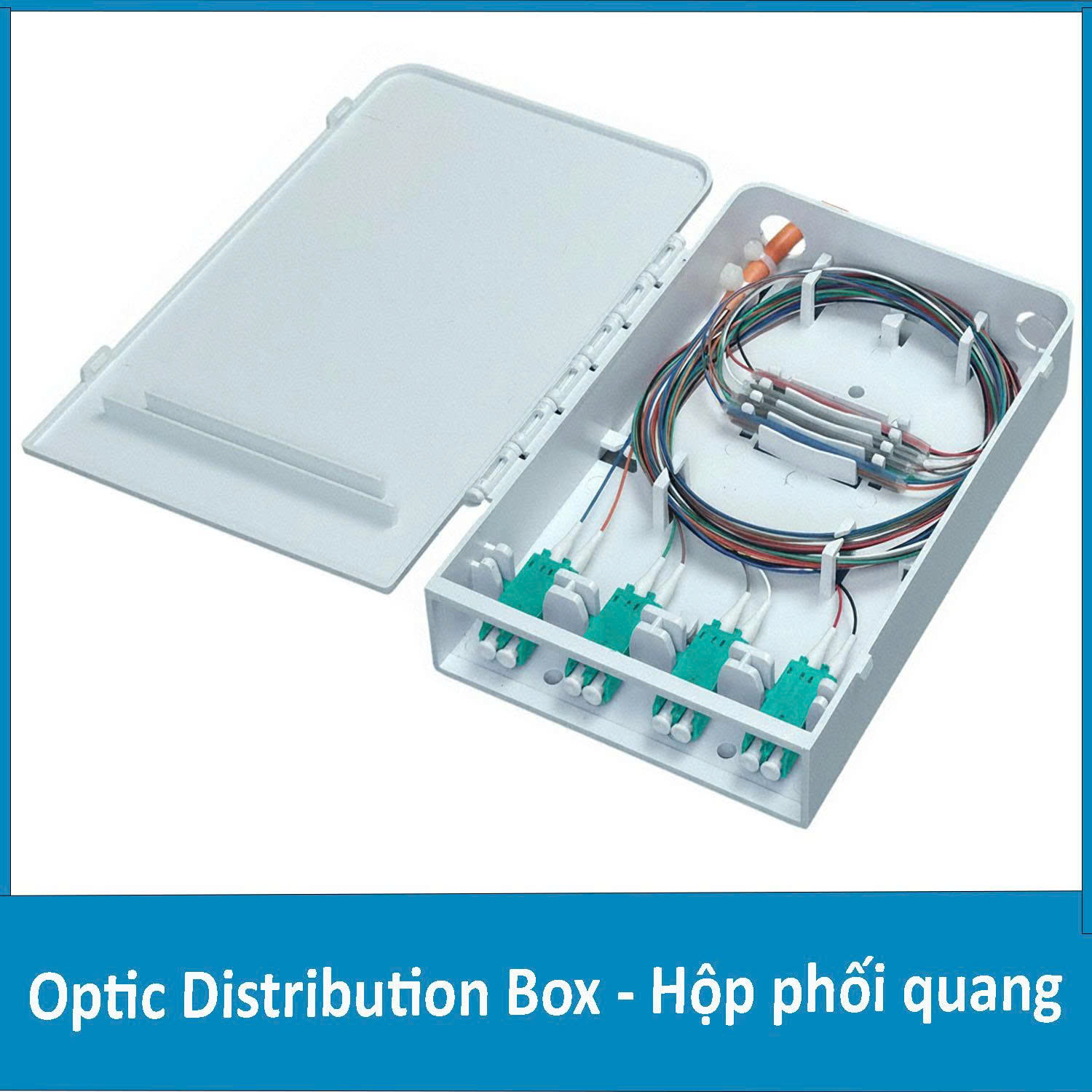 Hộp phối quang ODF 8Fo nhựa chuẩn LC Multimode (OM2, OM3)