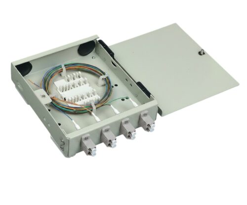 Hộp phối quang ODF 4FO gắn tường bằng sắt Multimode LC/UPC OM2