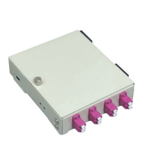 Hộp phối quang ODF 4FO gắn tường bằng sắt Multimode LC/UPC OM4