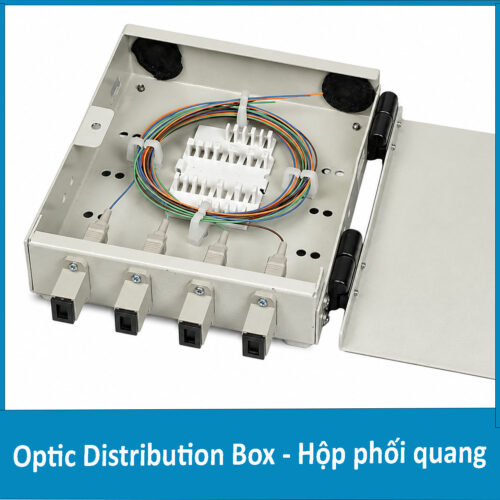 Hộp phối quang ODF 4FO gắn tường bằng sắt Multimode SC/UPC OM2