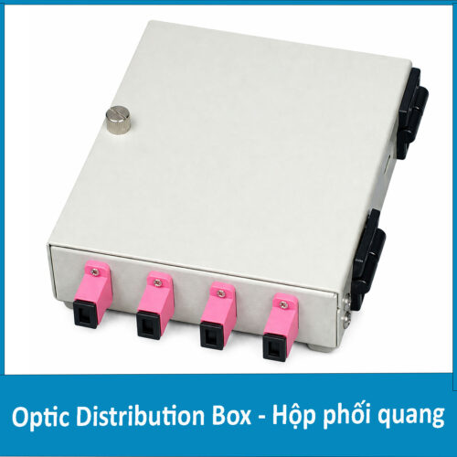 Hộp phối quang ODF 4FO gắn tường bằng sắt Multimode SC/UPC OM4