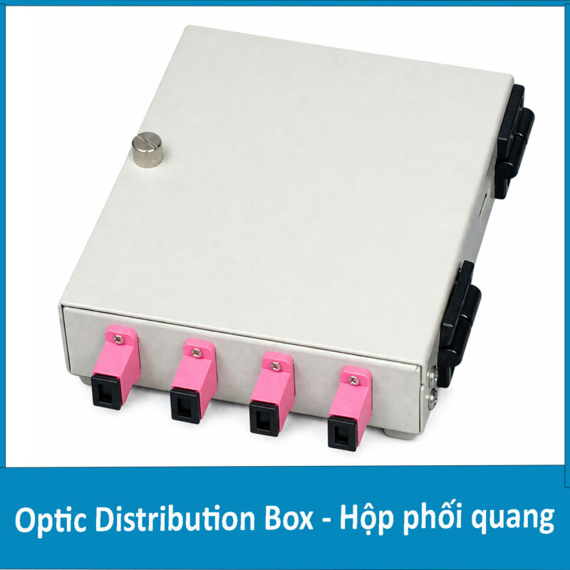 Hộp phối quang ODF 4FO gắn tường bằng sắt Multimode SC/UPC OM4