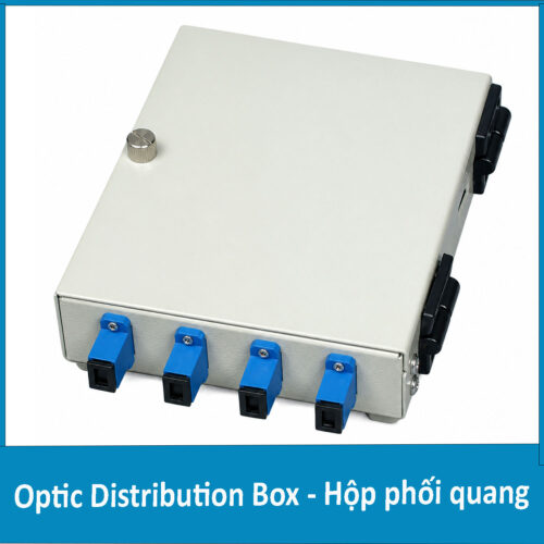 Hộp phối quang ODF 4FO gắn tường bằng sắt Singlemode SC/UPC