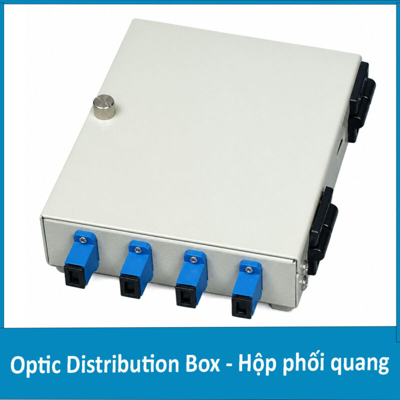 Hộp phối quang ODF 4FO gắn tường bằng sắt Singlemode SC/UPC